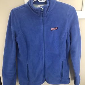 Vineyard Vines Womens Periwinkle Fleece Quarter-zip S